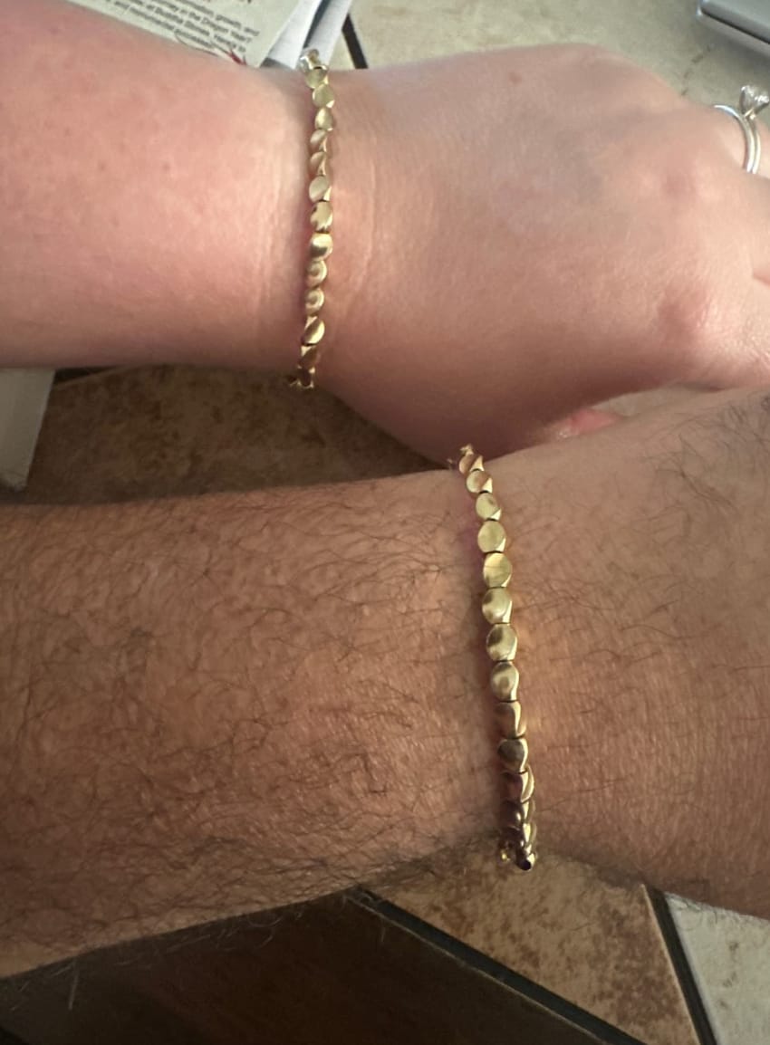 Customer photo review of Tibetan Copper Beads Bracelet