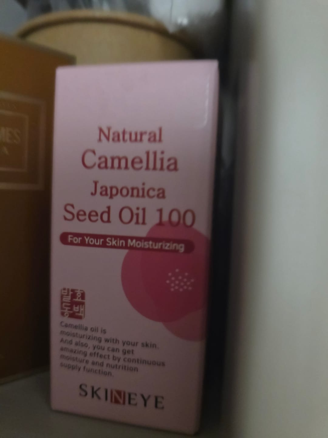 Customer photo review of SKINEYE Natural Fermented Camellia Oil 100 20ml