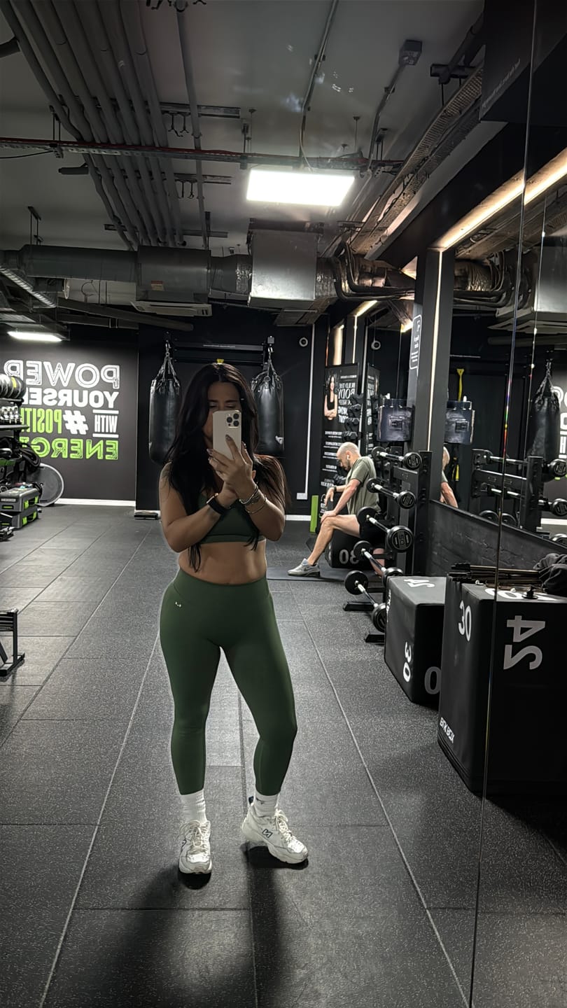 Customer photo review of Sports Bra – Matcha