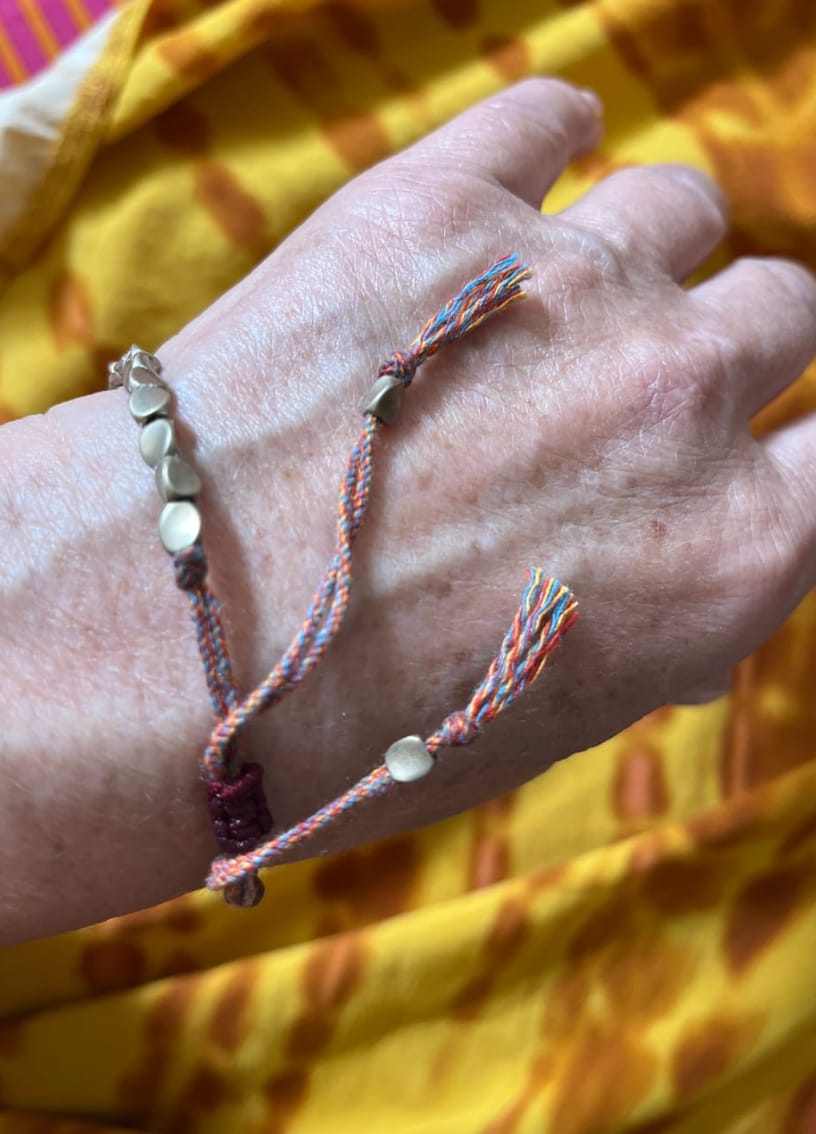 Customer photo review of Tibetan Copper Beads Bracelet