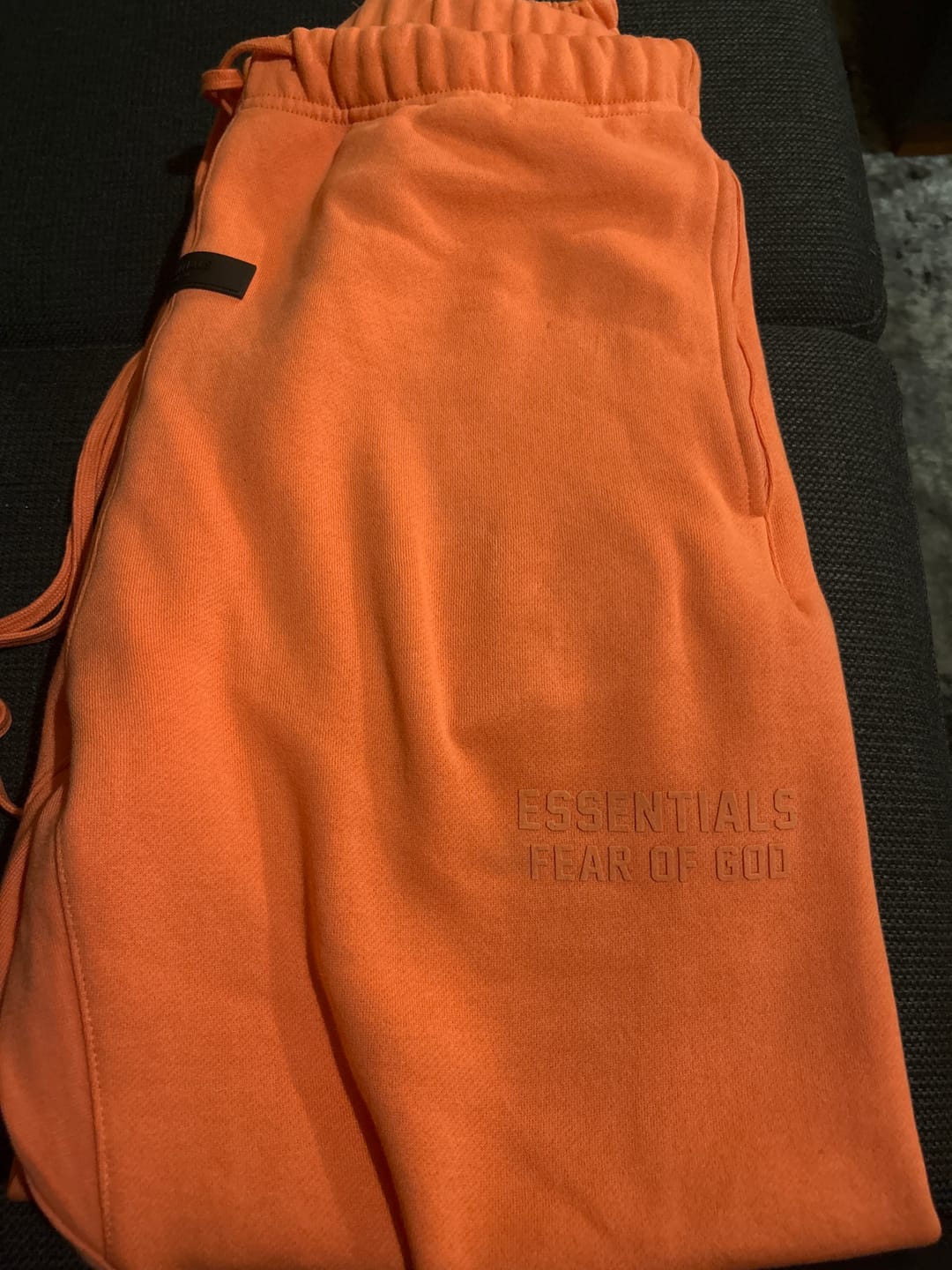 Customer photo review of Fear of God Essentials Sweatpants Coral