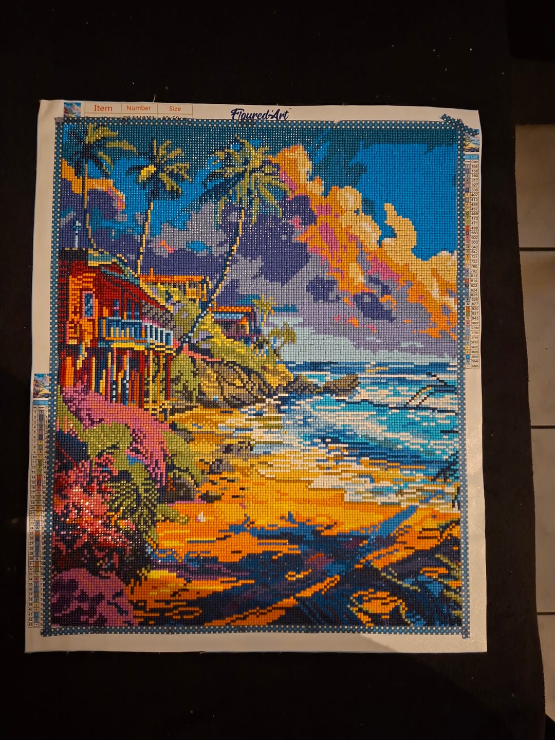 Customer photo review of Broderie Diamant - Maisons en bord de plage