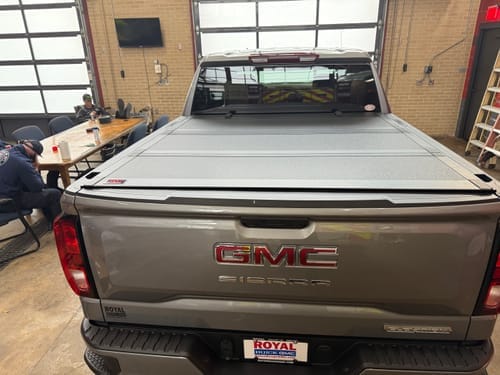Customer photo review of Rough Country Hard Tri-Fold Flip Up Bed Cover | Chevy/GMC Sierra 1500 (19-26)/Silverado 1500 (19-26)