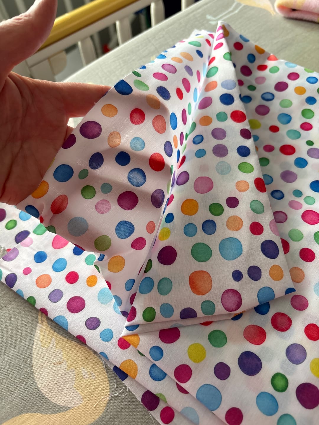Customer photo review of Candy Dots Polycotton Fabric