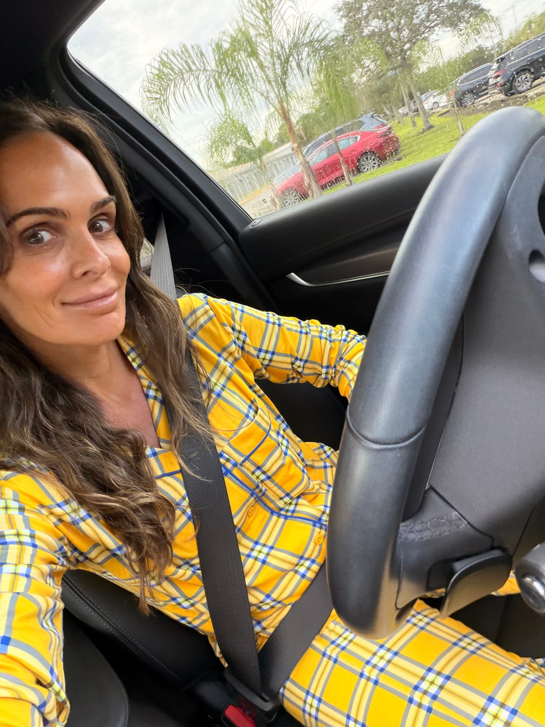 Customer photo review of Clueless Total Betty Plaid Bamboo Women's Pajama Set
