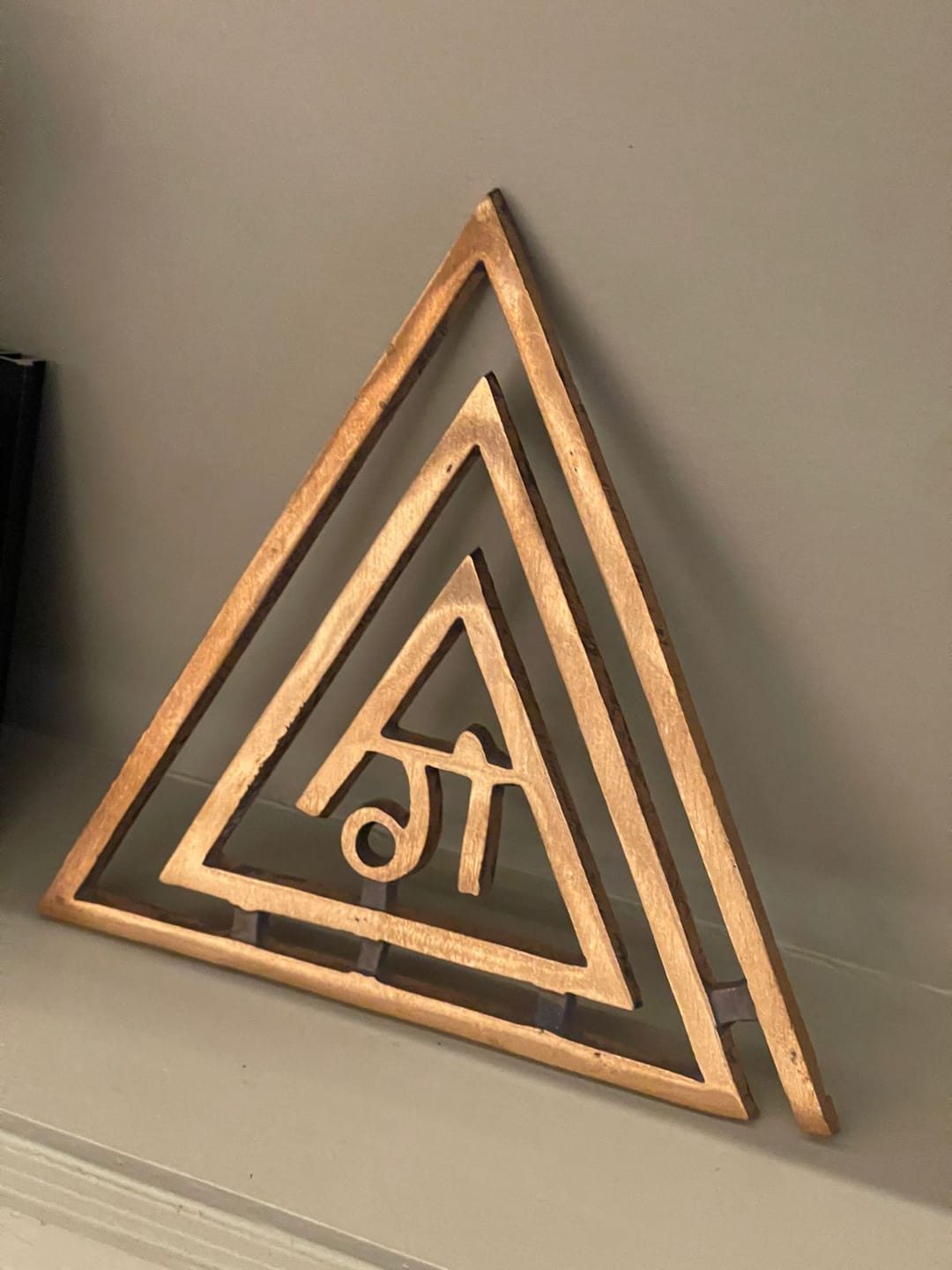 Customer photo review of Copper Triangle Ga (ग) Helix | Vastu Remedy for South-East Fire Zone Balance, Cash Flow & Kitchen Defects | 4–6 Inch