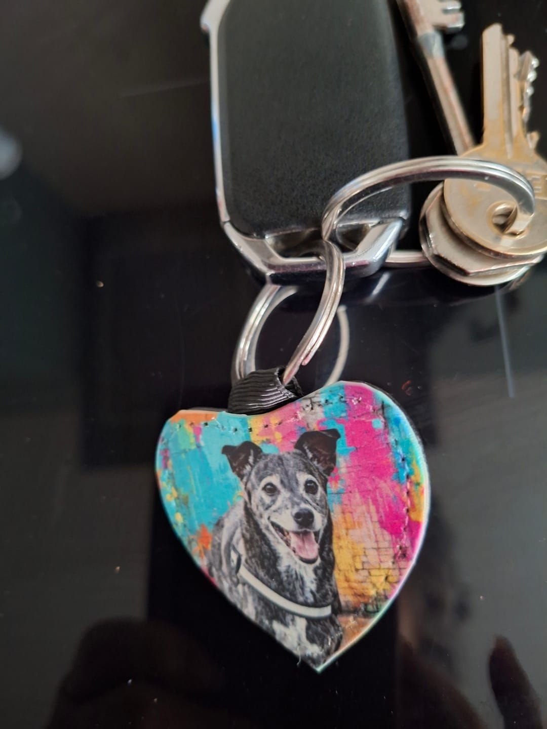 Customer photo review of Personalised Keychain - Streetart