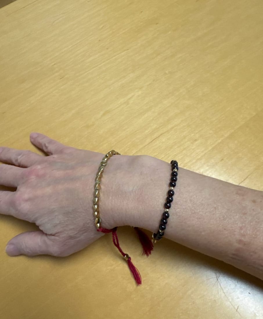 Customer photo review of Tibetan Copper Beads Bracelet