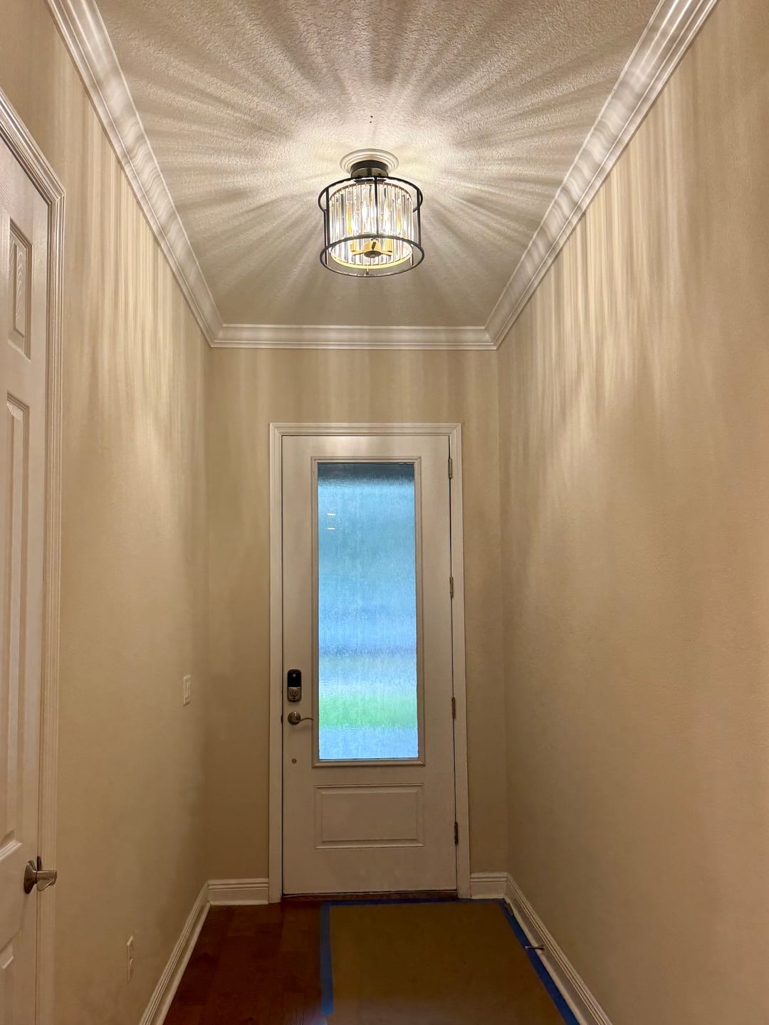 Customer photo review of Modern 3-Light Layered Drum Crystal Semi-Flush Mount