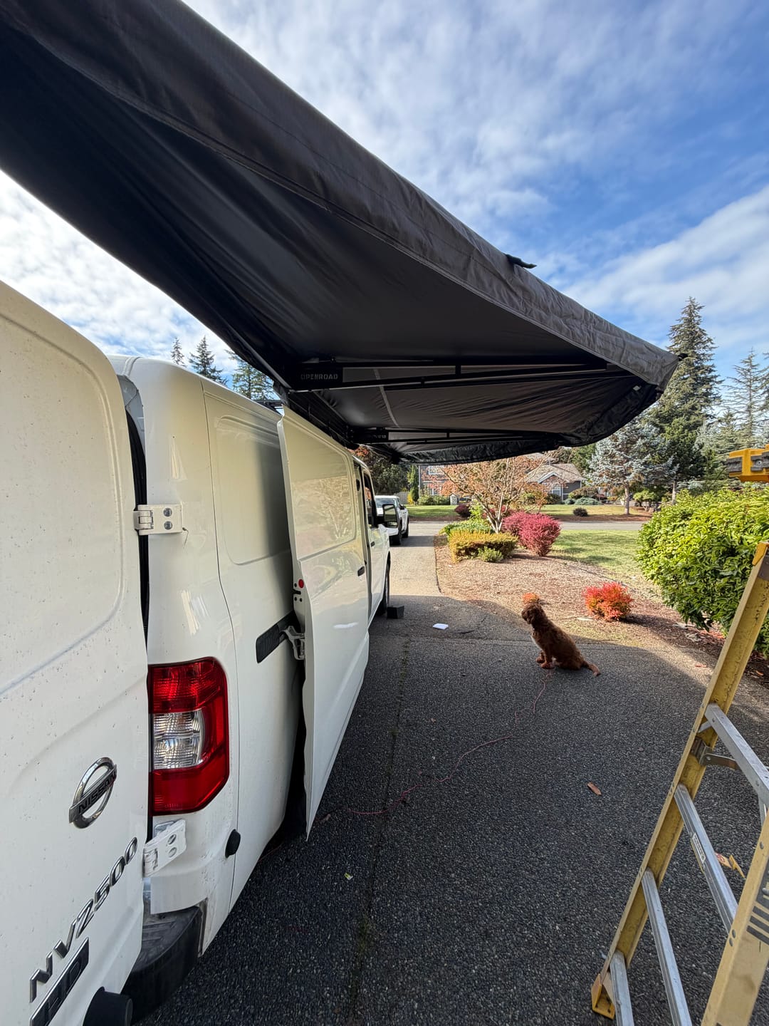 Customer photo review of OPENROAD 180 Free Standing Awning