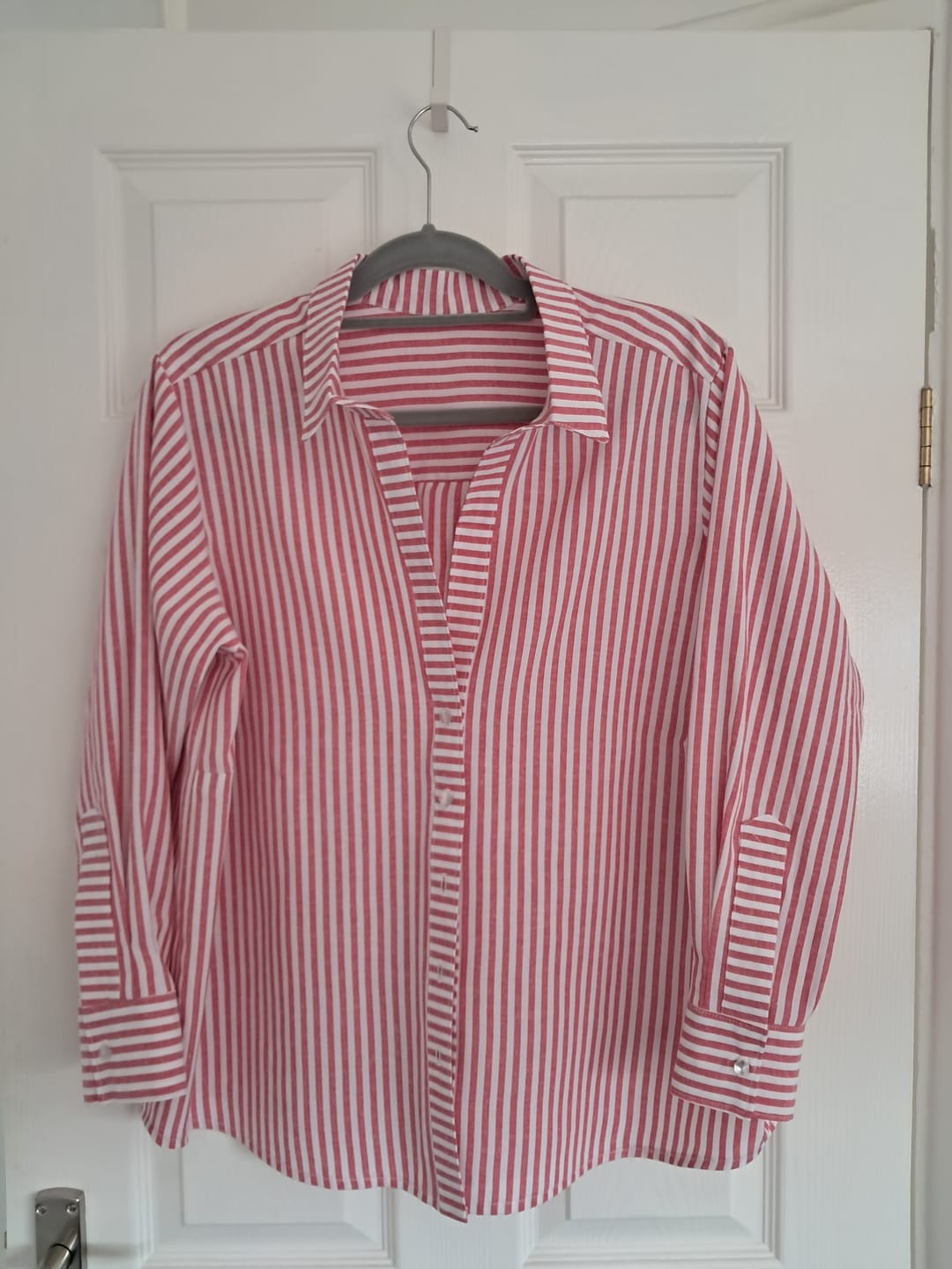 Customer photo review of Yarn Dyed Striped Linen Blend Fabric