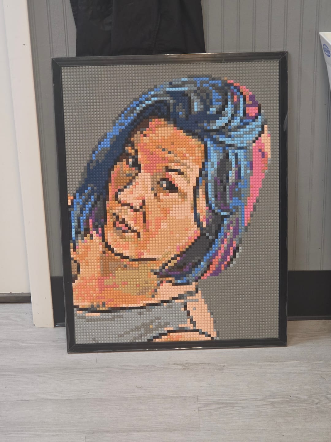 Customer photo review of Aluminium Frame - suitable for brick mosaics using 24x24 studs baseplates