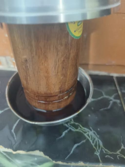 Customer photo review of Vijaysar Wooden Glass – Ayurvedic Diabetes & Sugar Control Tumbler (100 ml)