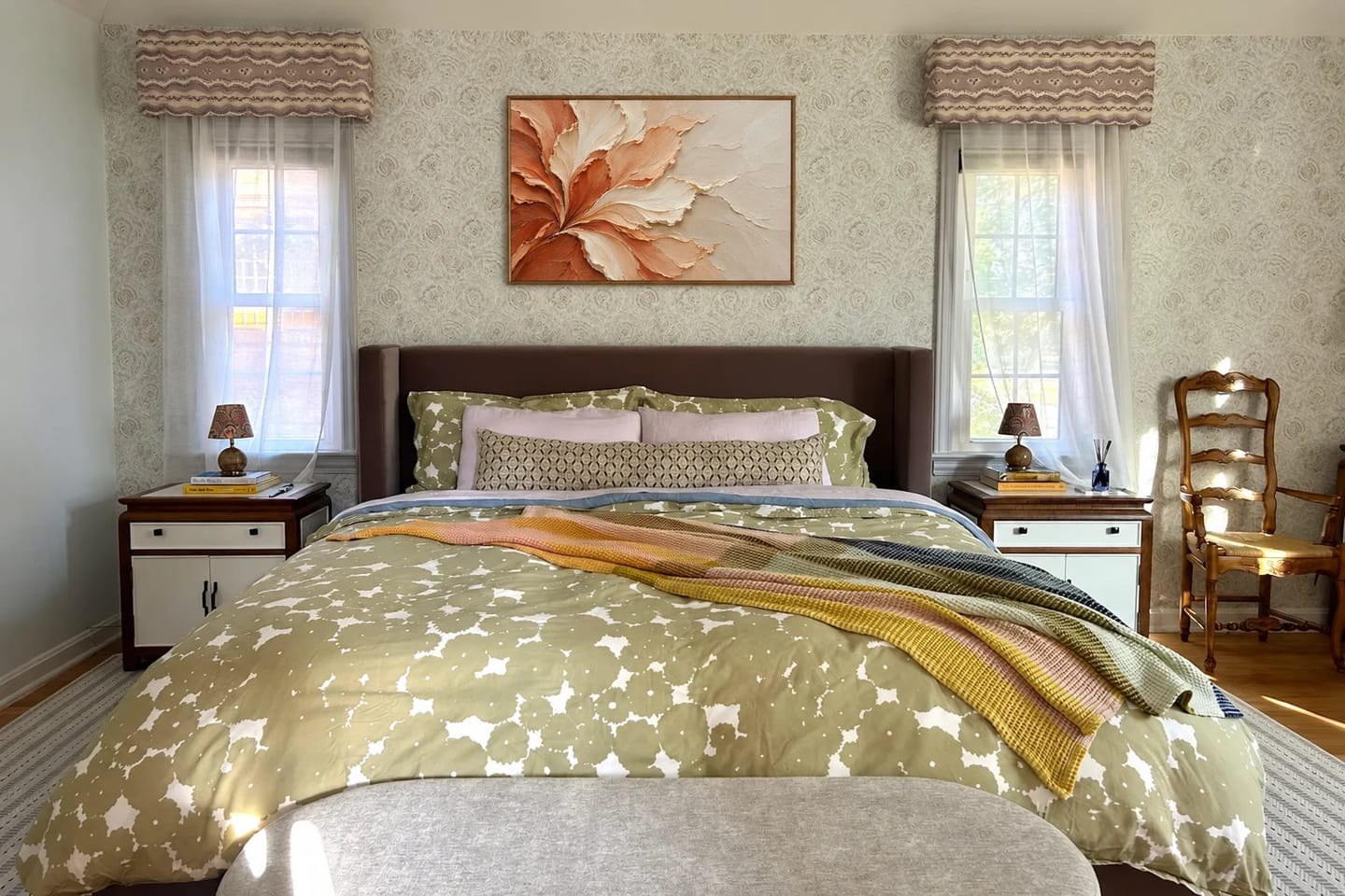 Customer photo review of Textured & Impasto Art｜Terracotta Petal Flow