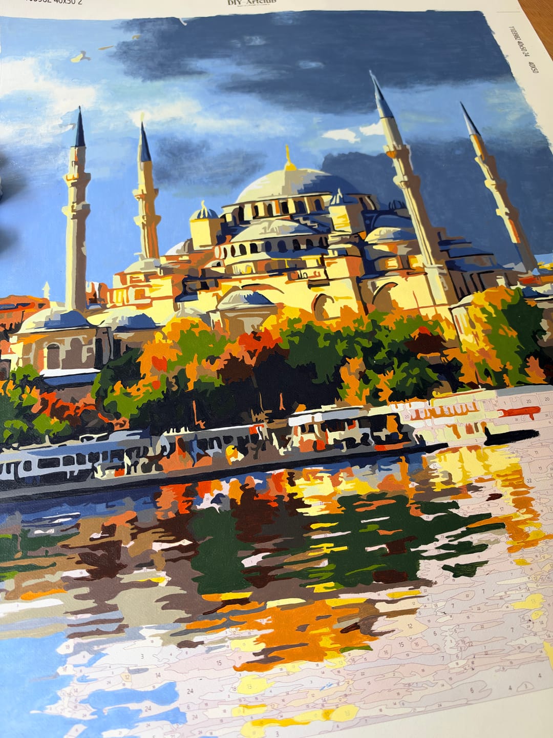 Customer photo review of Istanbul on Water | Paint by Numbers