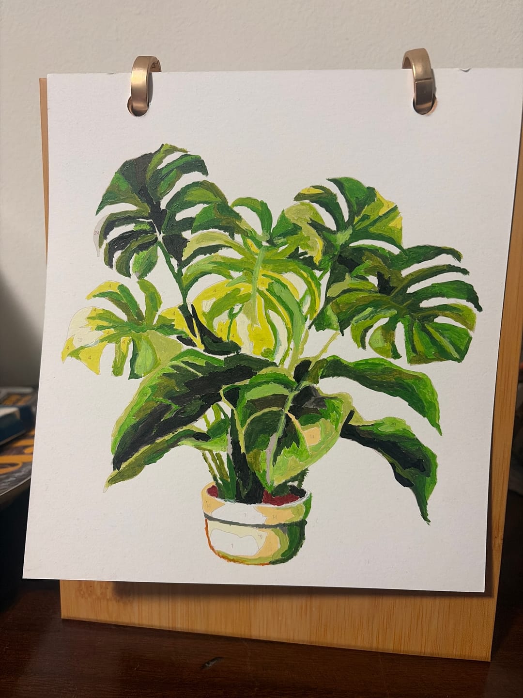 Customer photo review of 2027 Paint by Numbers Desk Calendar | Plants Edition