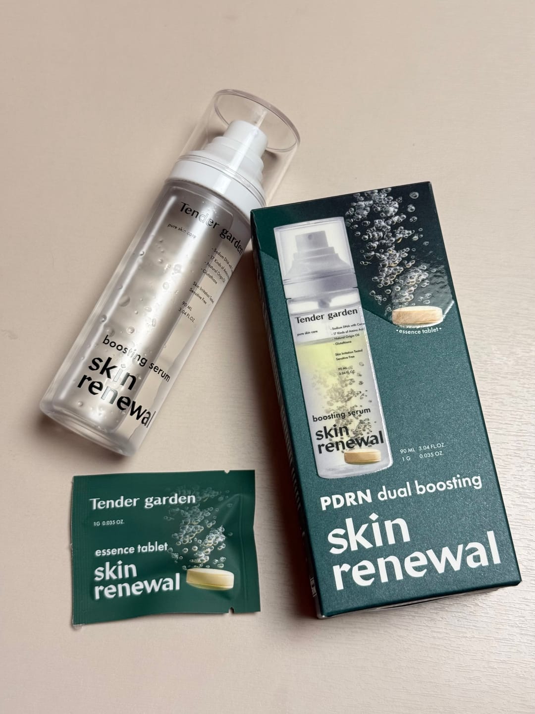 Customer photo review of Tender Garden Skin Renewal PDRN Dual Boosting Set 90ml