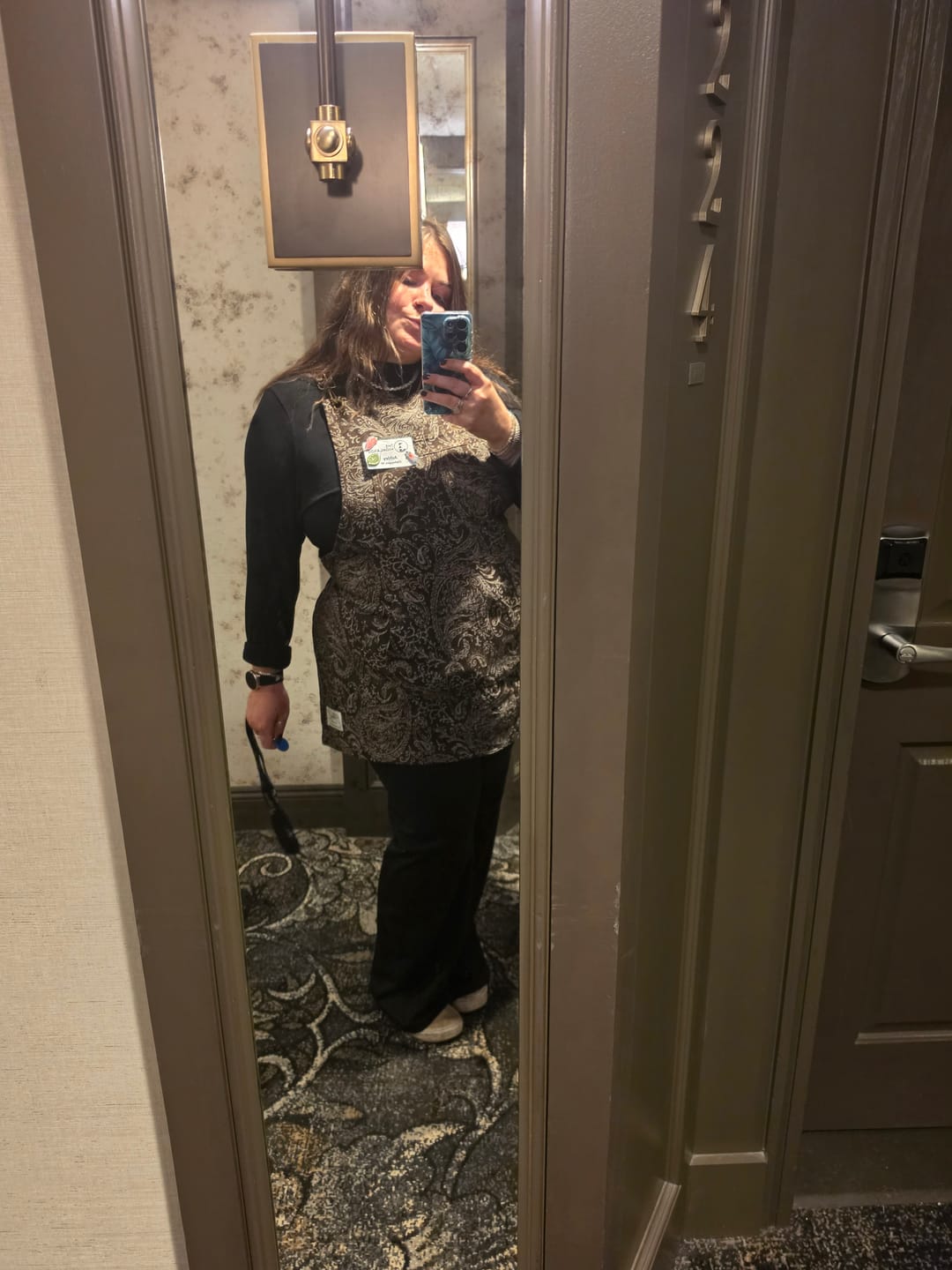 Customer photo review of The Outlaw denim Apron