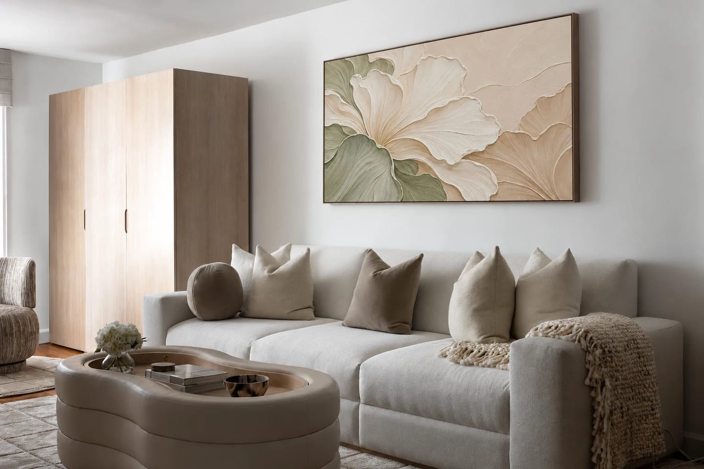 Customer photo review of Textured & Impasto Art｜Botanical Serenity in Sage
