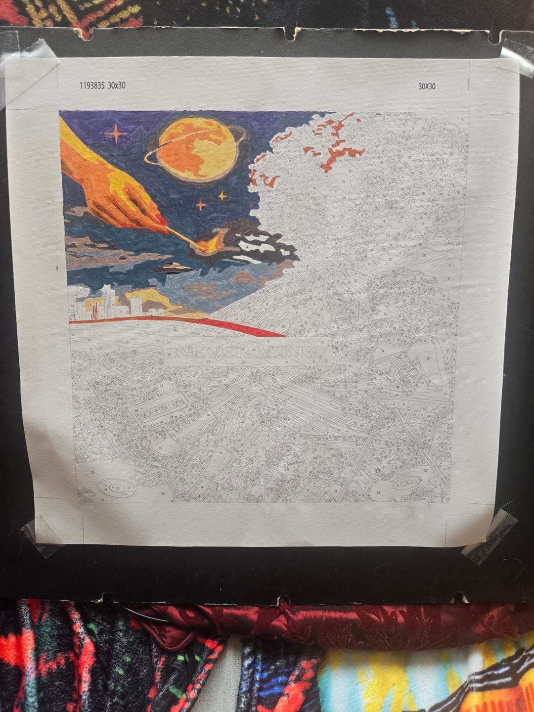 Customer photo review of Never Mind Retro Explosion (Paint by Numbers)