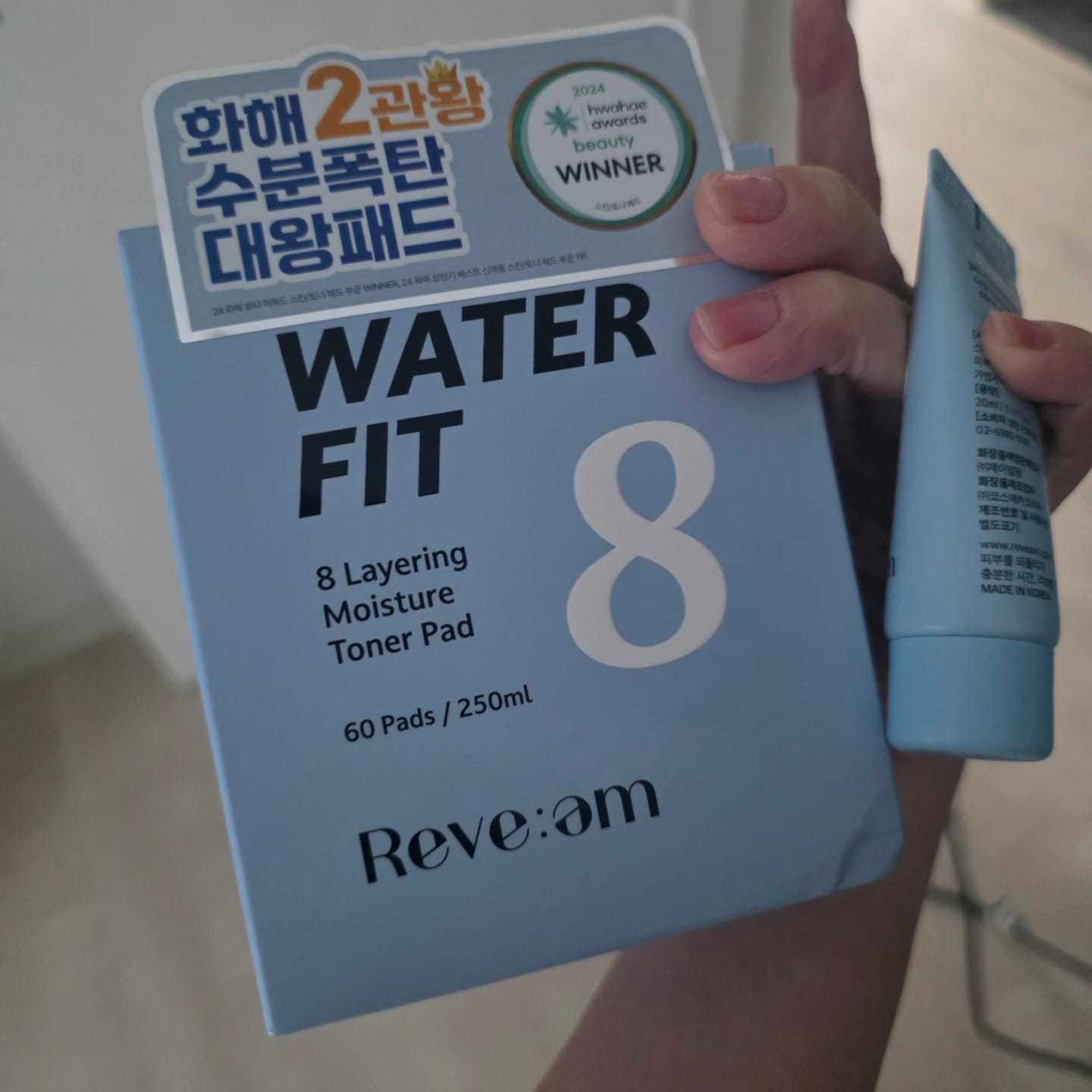 Customer photo review of Reve:am Water-Fit 8-Layer Moisture Pad 60ea