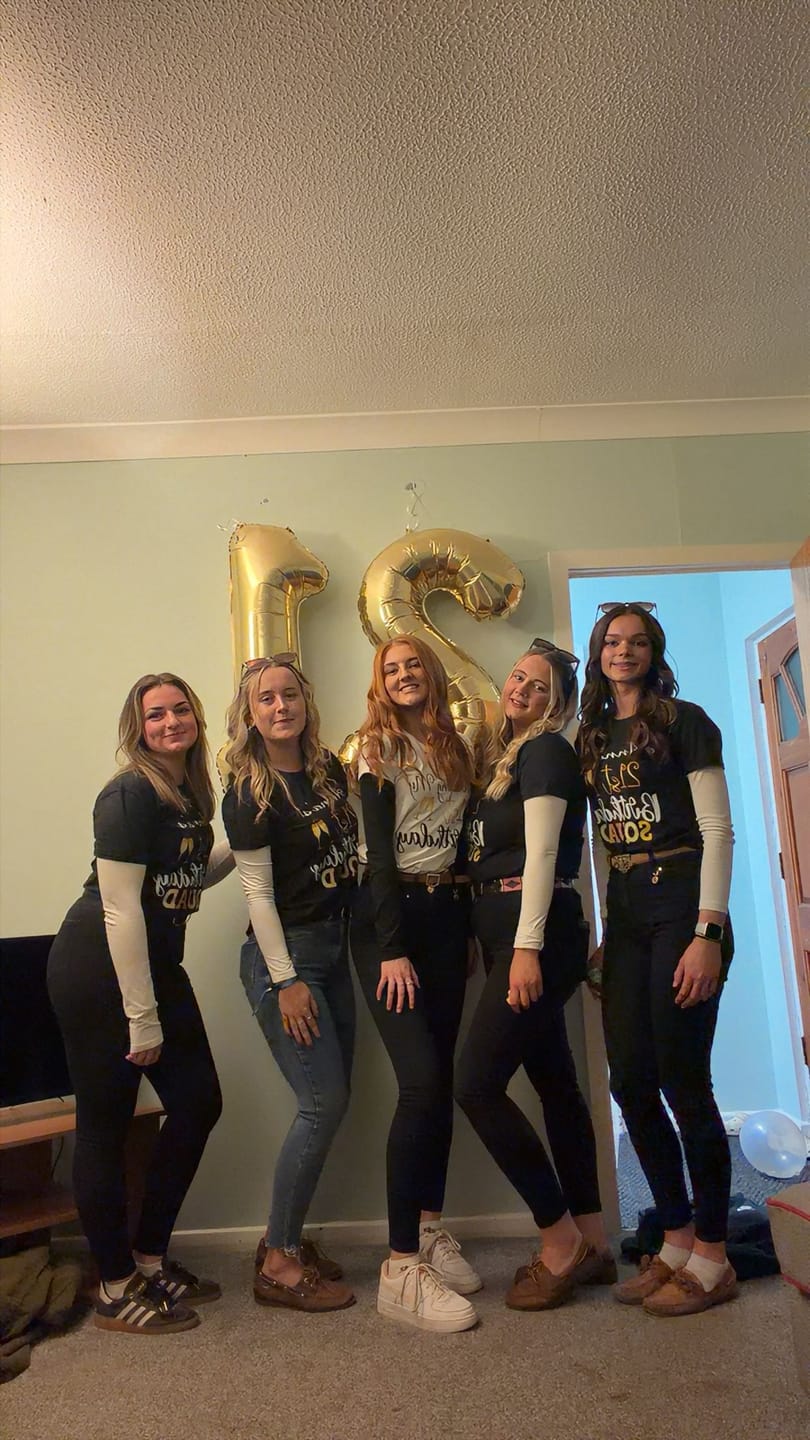 Customer photo review of Personalised Birthday Squad Black Gold  T-Shirts