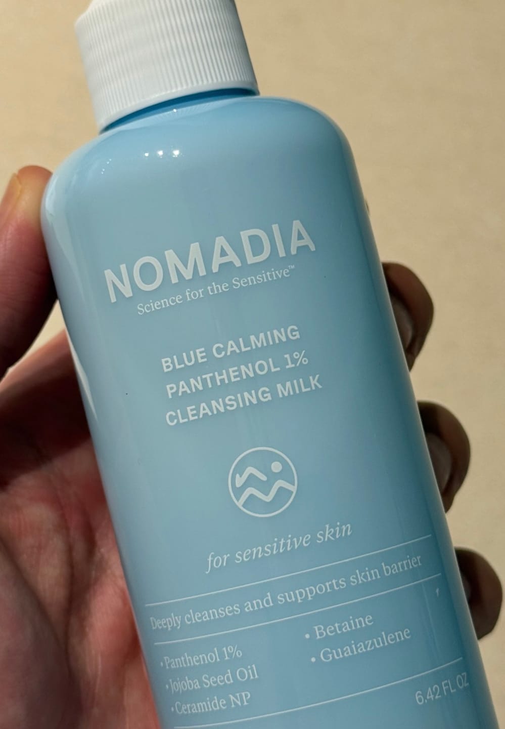 Customer photo review of Nomadia Blue Calming Panthenol 1% Cleansing Milk 190ml