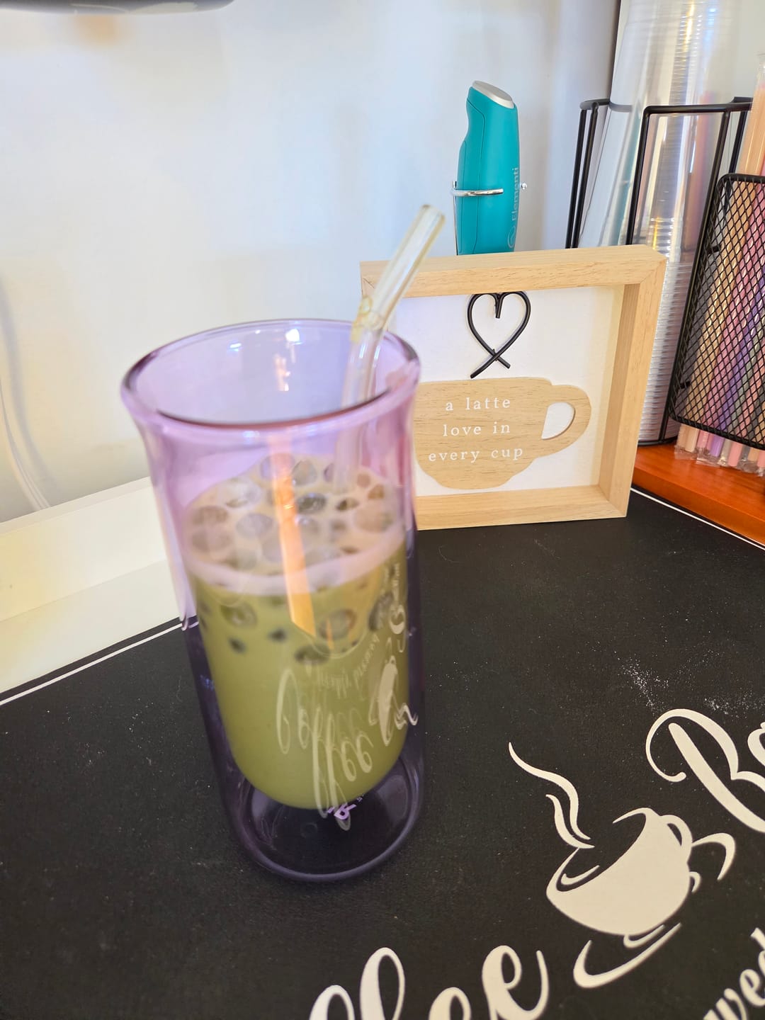 Customer photo review of FLUR Iced Coffee Glasses