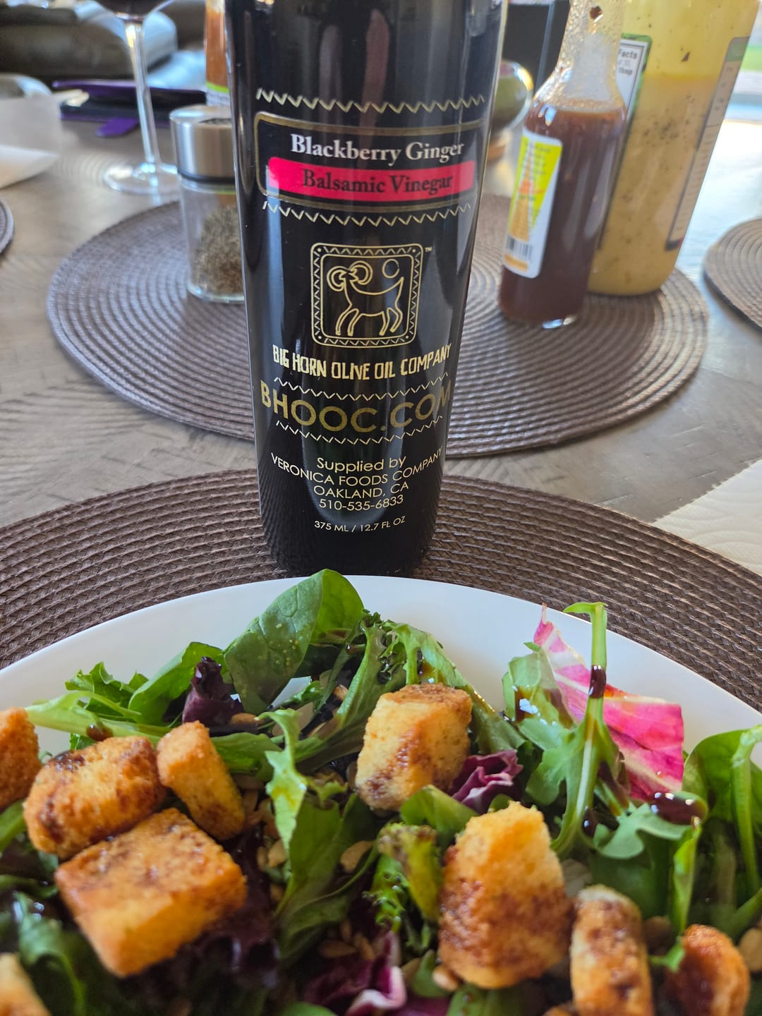 Customer photo review of Blackberry Ginger Dark Balsamic Vinegar