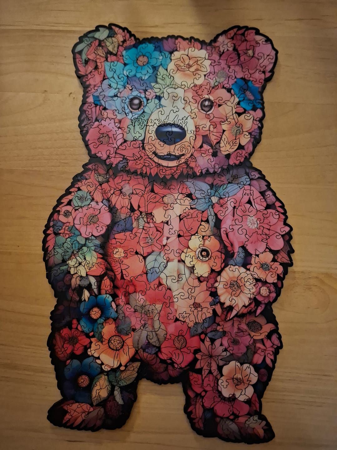 Customer photo review of Wooden Puzzle - Floral Teddy Bear