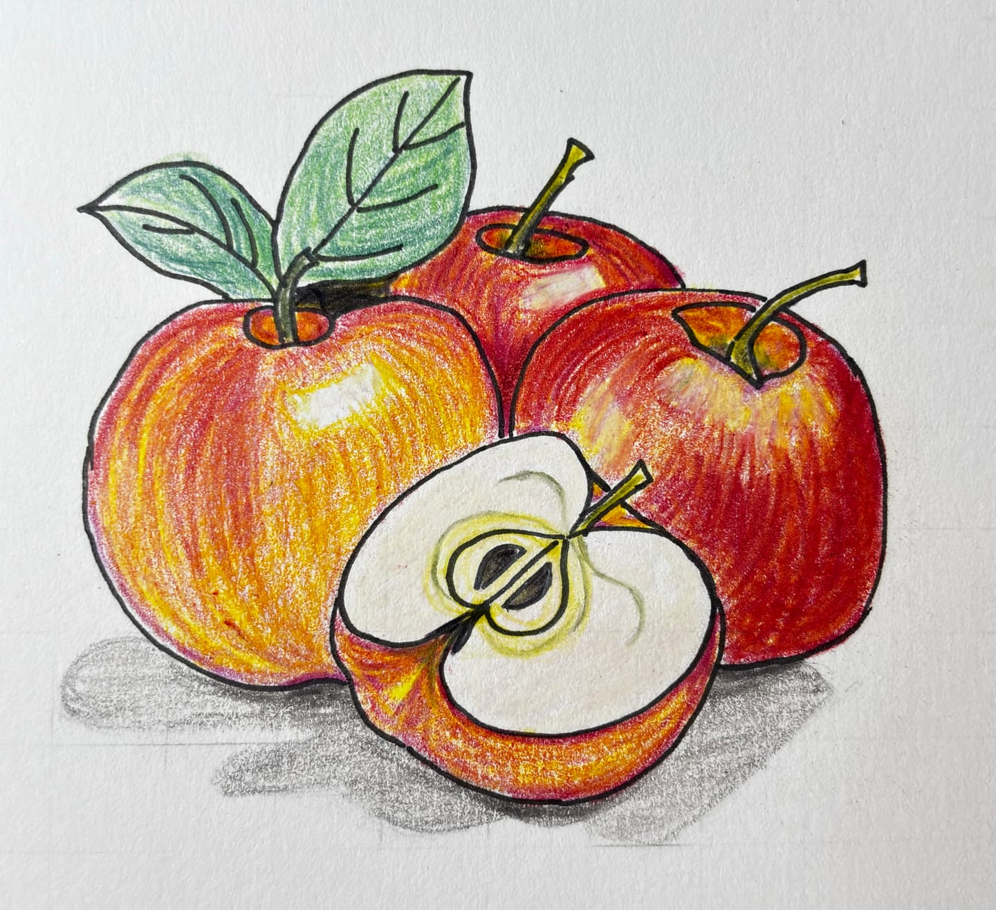 Customer photo review of Ohuhu Halawa Series 72 Colors Oil-based Colored Pencils