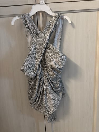 Customer photo review of Emoswim - Ruched Front Leaf Print One Piece Swimsuit