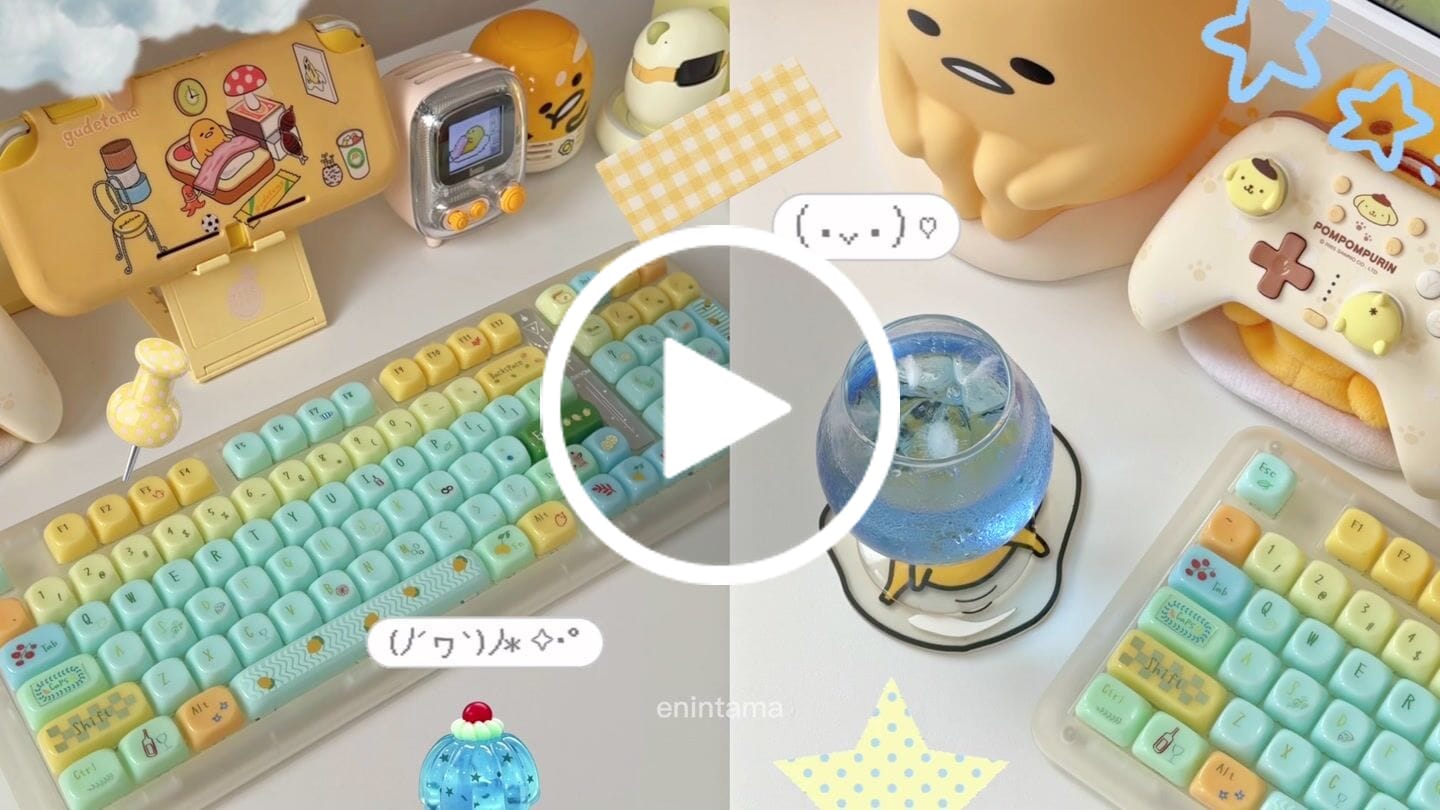 Customer video review of KiiBOOM Sweet Lemon Summer Keycap Set Pre Sale