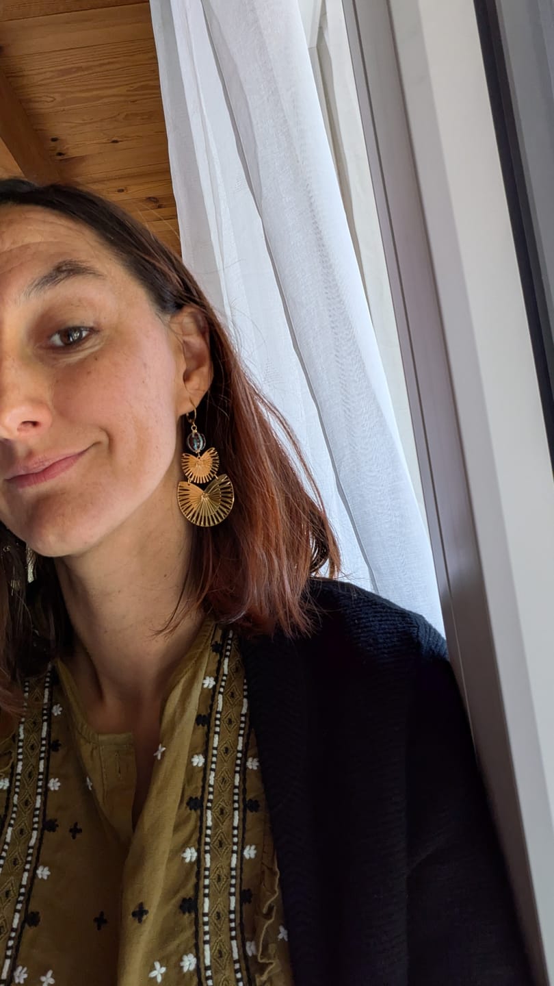 Customer photo review of BOUCLES D'OREILLE SUNSET LONGUES - TROPIQUES