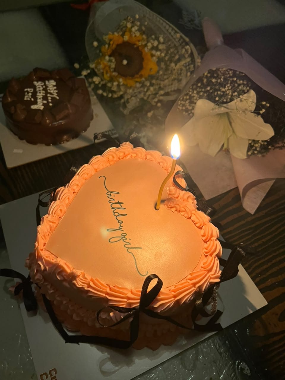 Customer photo review of Heart Shape Ribbon Cake