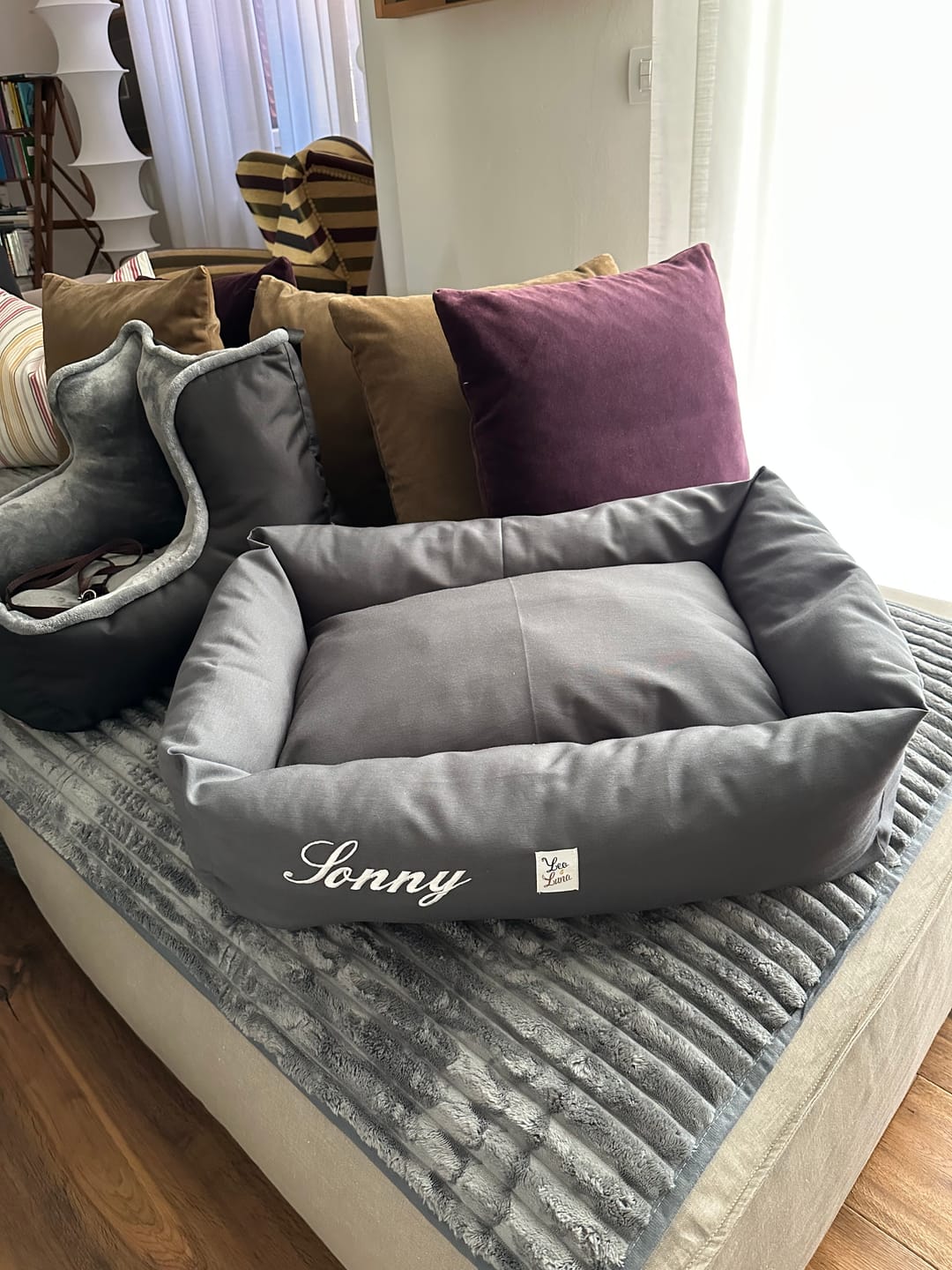 Customer photo review of Cover Divanetto Velluto a Coste Beige