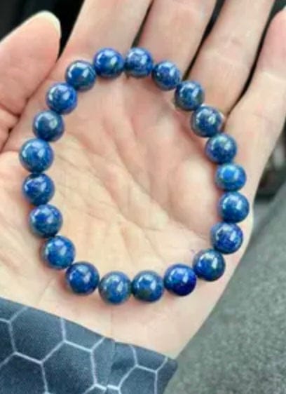 Customer photo review of Blue Lapis Lazuli Friendship Bracelet 4/6/8/10mm Beads | Crystal Healing Beaded Bracelets for Kids, Men, Women, Couples Bring Love Relationships Truth