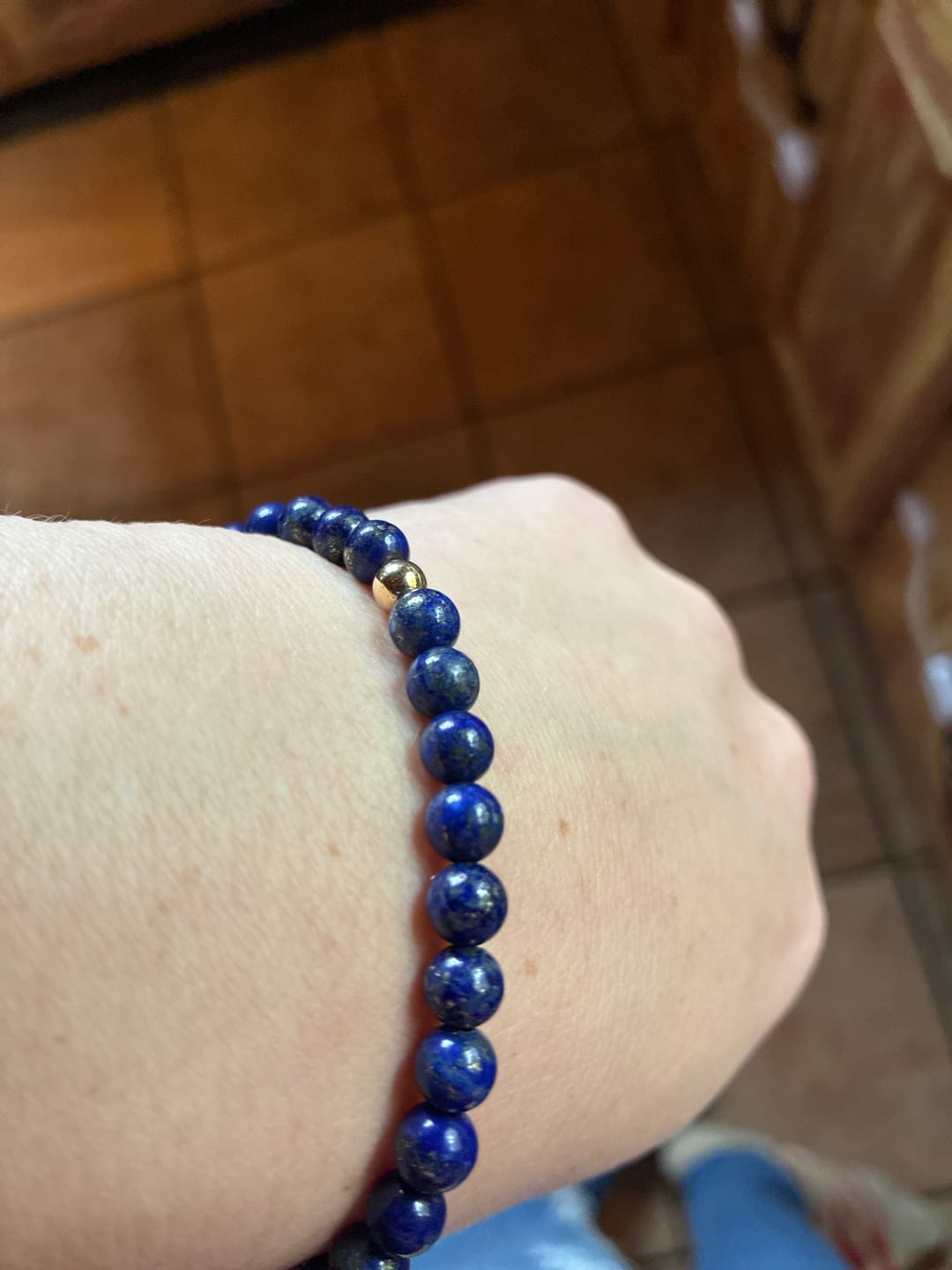 Customer photo review of Wealth Lapis Lazuli Power Crystal Bracelet