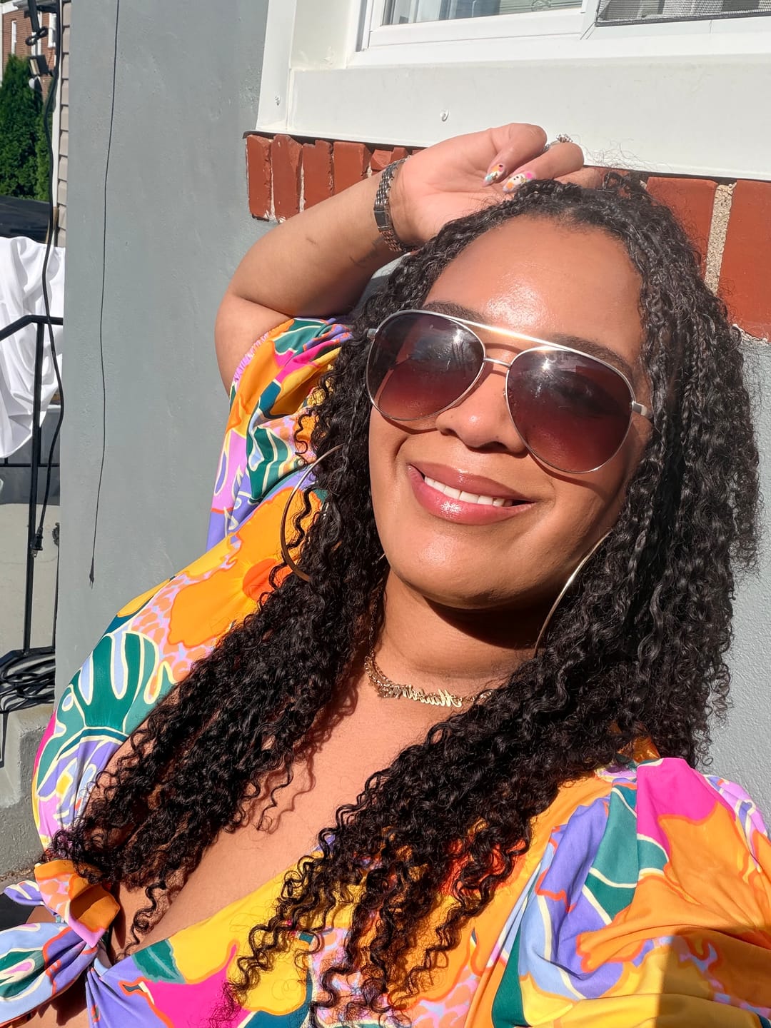 Customer photo review of Ywigs Burmese Water Curly Human Crochet Hair