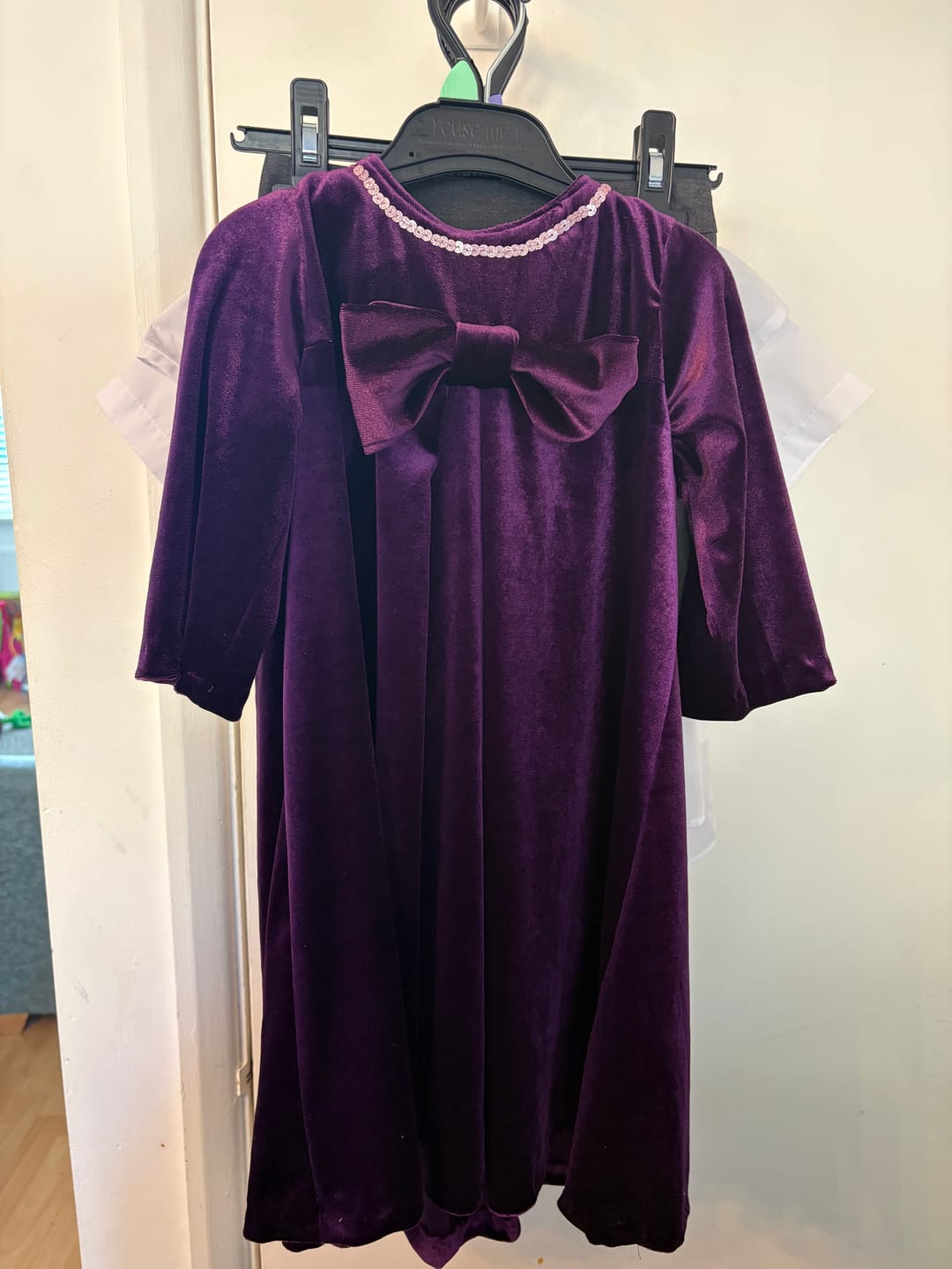 Customer photo review of Plain Stretch Velvet Fabric