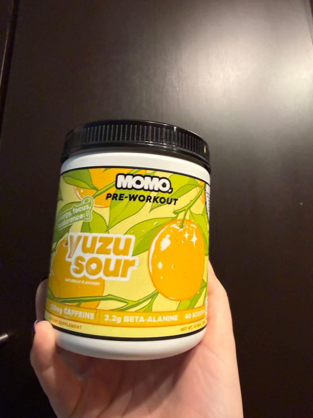 Customer photo review of MOMO® Pre-Workout | Yuzu Sour | 40 Scoops