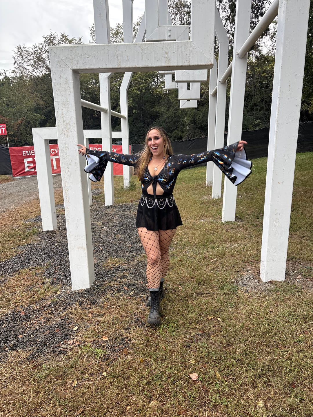 Customer photo review of Alchemist's Illusion Tie Front Bell Sleeve Bodysuit