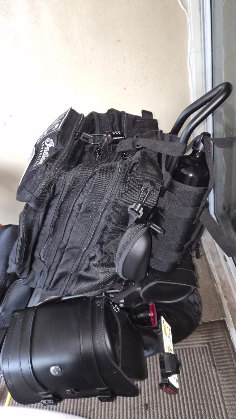 Customer photo review of Viking Patriot Motorcycle Fuel Bottle w/Bottle Holster