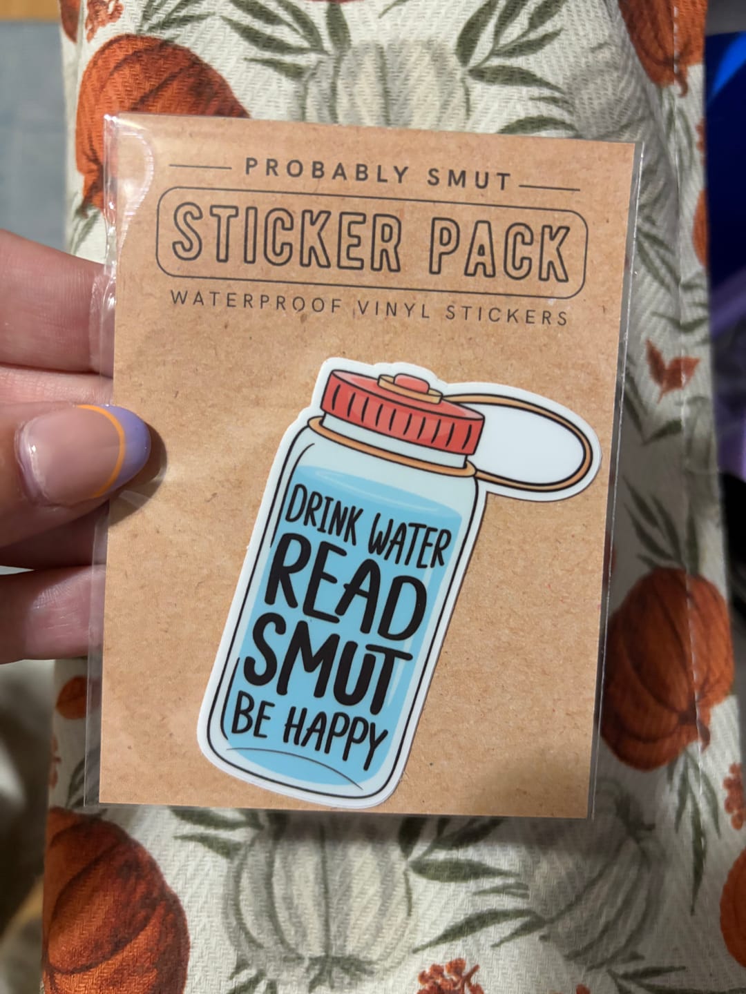 Customer photo review of drink water sticker