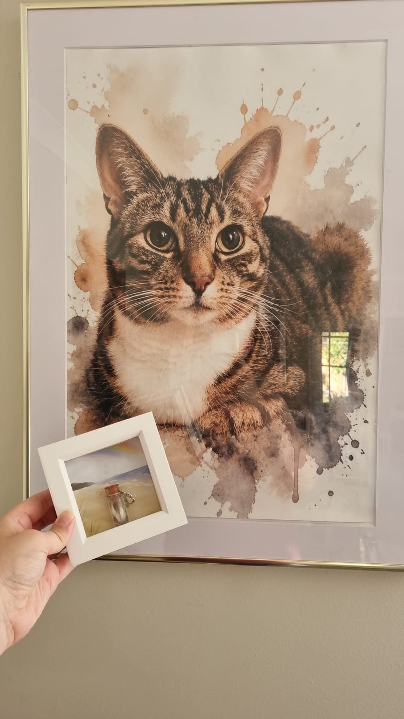 Customer photo review of Personalised Poster - Watercolour Realistic Portrait