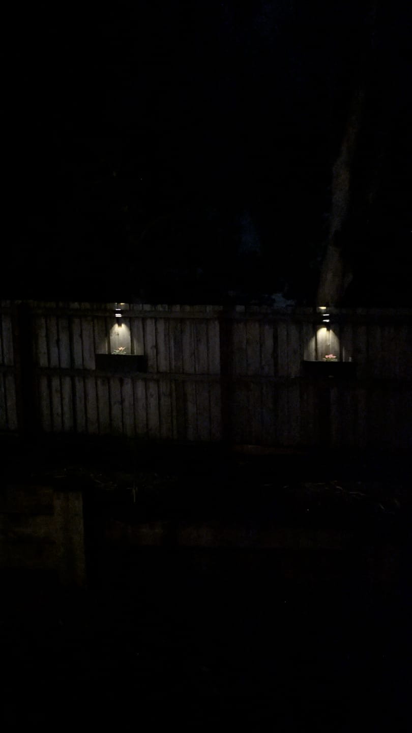 Customer photo review of GardenBrite™ Solar LED Wall Lights