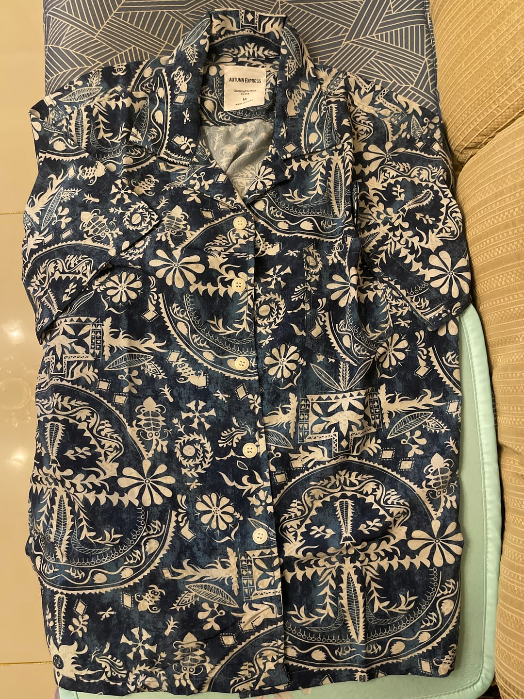 Customer photo review of バンダナ総柄　アロハシャツ