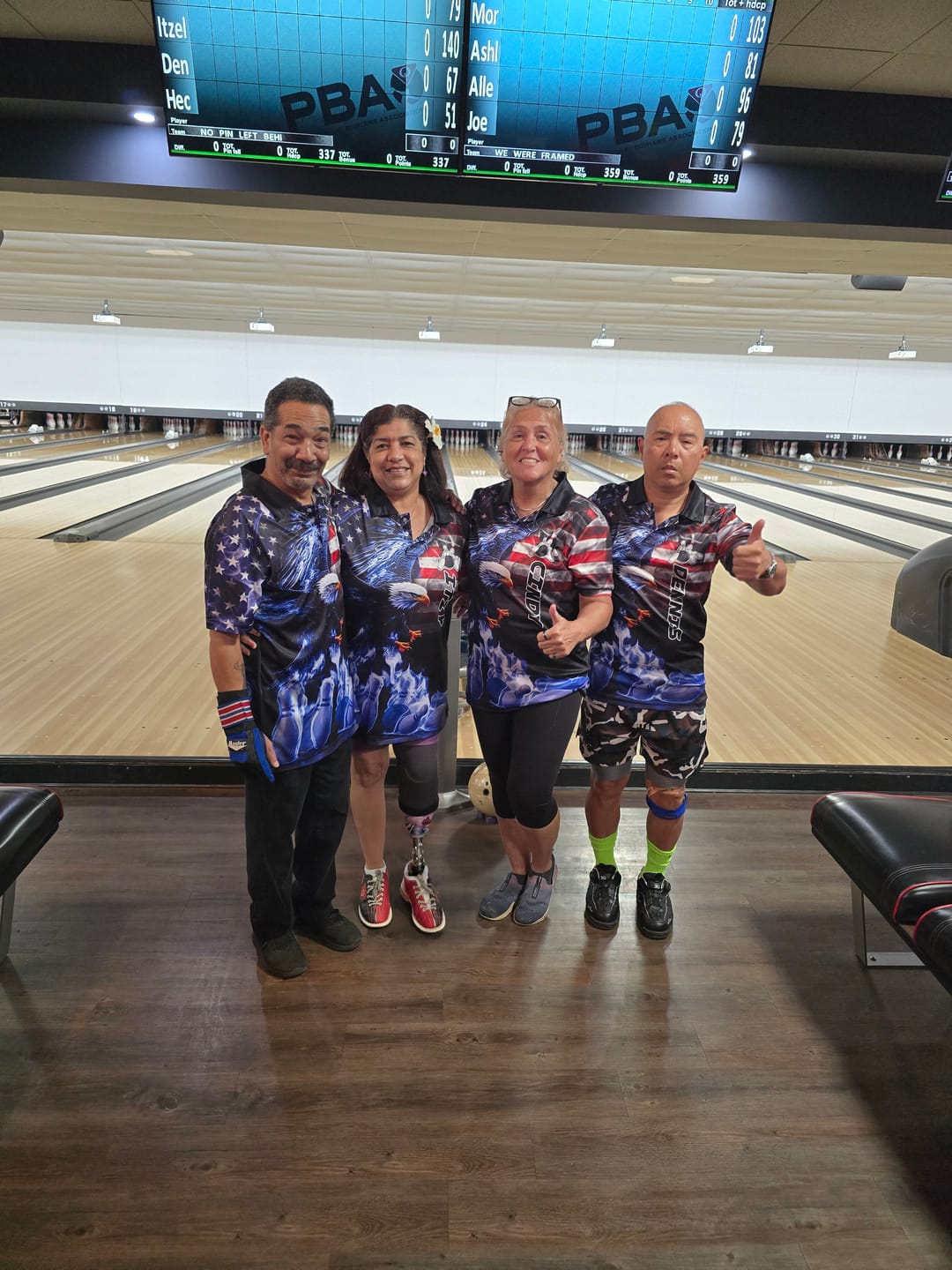 Customer photo review of Smoke American Flag Eagle Blue Flame Bowling Shirts for Men Custom patriotic Team Bowling jerseys NQS10868