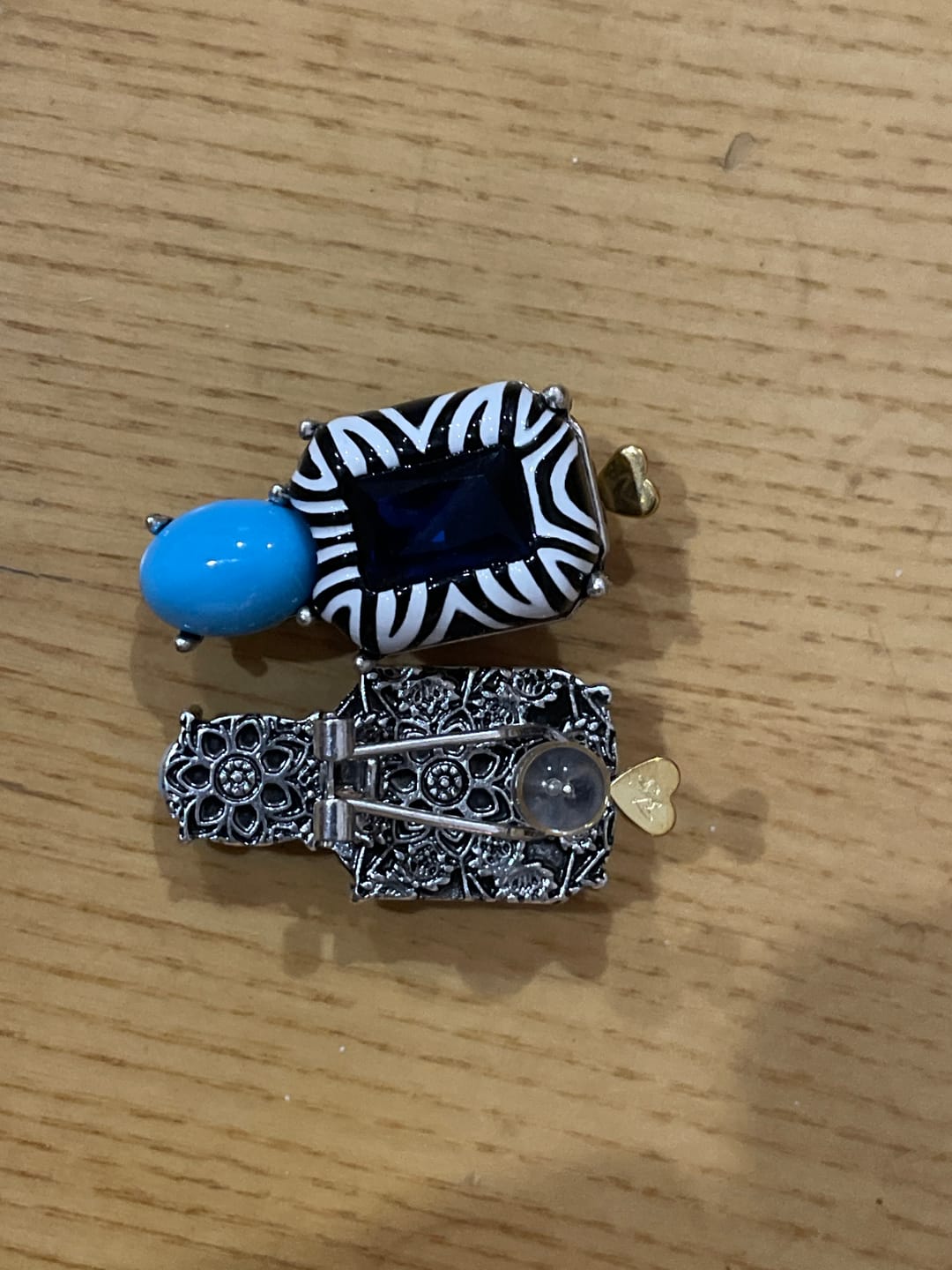 Customer photo review of The Quinn Gemstone Earrings