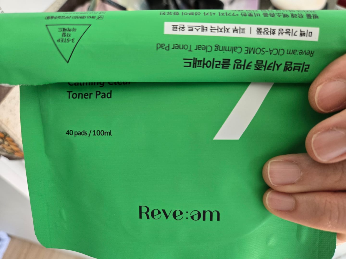 Customer photo review of Reve:am Cicasome Calming Clear Toner Pad 80 Pads